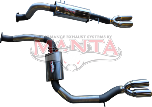 Ford Falcon BA - FG V8 XR8 Ute 3in Dual L.H.S. Rear Muffler includes Chassis Bracket