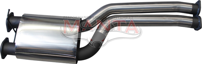 BA - FG V8 Ute 3in Dual Centre Muffler S/Steel