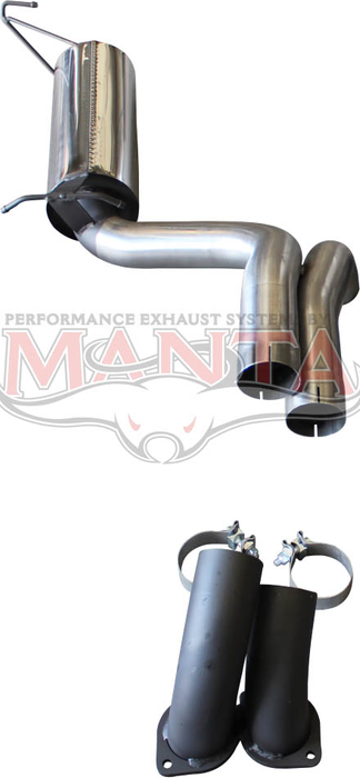 Ford Falcon BF FG Sedan 5.4L V8 & Coyote Supercharged 3in Dual RHS Rear Muffler includes Y-Piece Tip