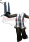 BF FG Sedan 5.4L V8 & Coyote Supercharged 3in Dual RHS Rear Muffler includes Y-Piece Tip