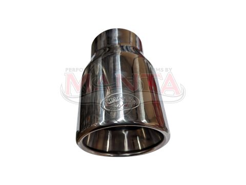 3in Inlet x 4in Outlet x 150mm - Manta Branded, Rolled in With Polished Inner Cone, Stainless Steel