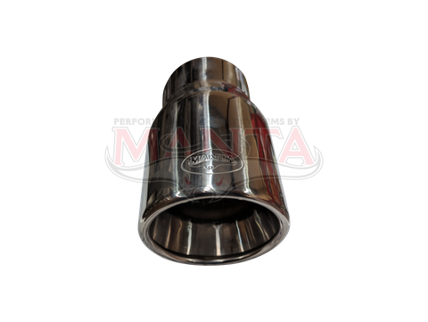 3in Inlet x 4in Outlet x 150mm - Manta Branded, Rolled in With Polished Inner Cone, Stainless Steel