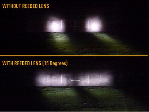 Triple-R Reeded Lens Kit - 15 degrees - Horizontal Lamp Orientation