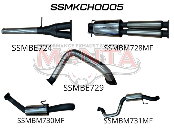 Chevrolet Silverado 1500 6.2L V8 Cat Back Exhaust System, Centre & Rear Mufflers