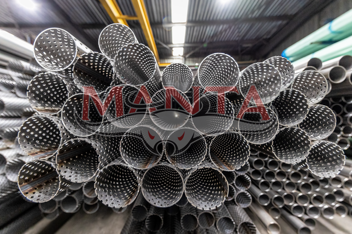 2 1/4in (57mm) x 1.5mm Wall 409g Stainless Perforated Tube