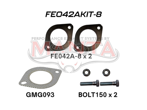 2 Bolt, 2 1/2in, 8mm Flange Kit Inc FE042A-8 x 2, GMG093 x 1, BOLT150 x 2