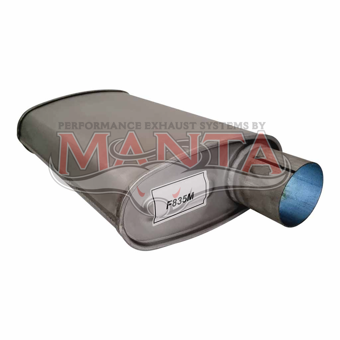 3in, 10in x 4in Oval Offset/Centre, 16in (400mm) Long, Megaflow Muffler - Medium - Aluminised Steel