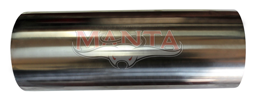 3in, 6in Round Offset/Centre, 16in (400mm) Long, Megaflow Muffler - Medium - Stainless Steel