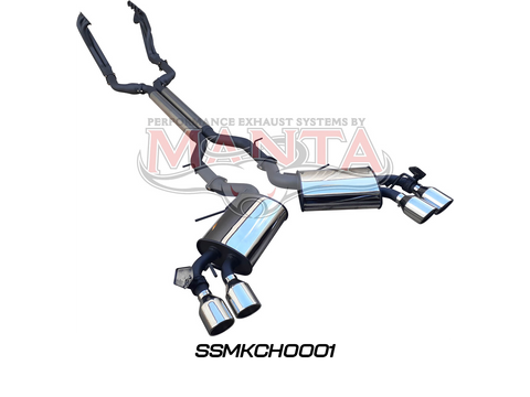 Chevrolet Camaro 2018+ 6.2L V8 17/8in Extractors & 3in Dual System with Valves & 4in Tips