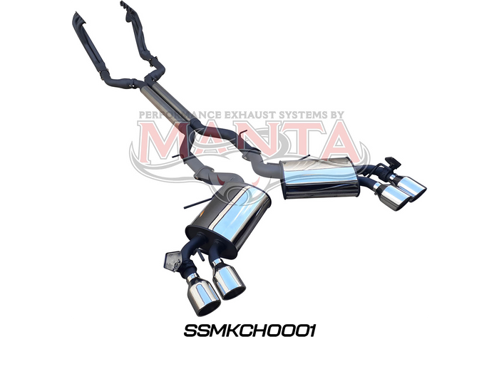 Chevrolet Camaro 2018+ 6.2L V8 17/8in Extractors & 3in Dual System with Valves & 4in Tips