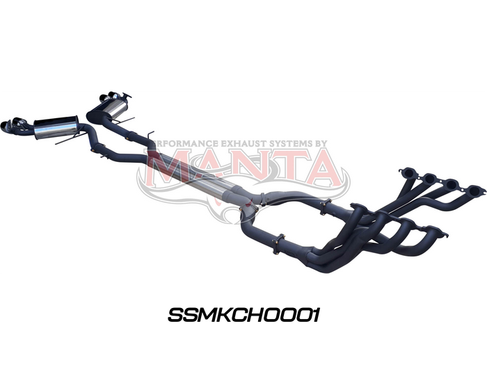 Chevrolet Camaro 2018+ 6.2L V8 17/8in Extractors & 3in Dual System with Valves & 4in Tips