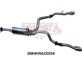DT RAM 1500 5.7L V8 3in Single into Twin, Factory Cat Back Exhaust, with 5in Chrome tips