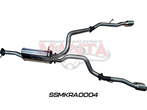 DT RAM 1500 5.7L V8 3in Single into Twin, Factory Cat Back Exhaust, with 5in Chrome tips