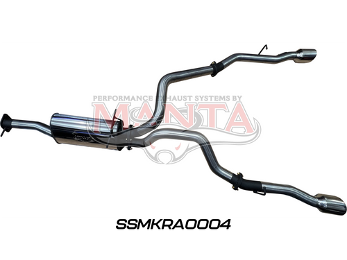 DT RAM 1500 5.7L V8 3in Single into Twin, Factory Cat Back Exhaust, with 5in Chrome tips