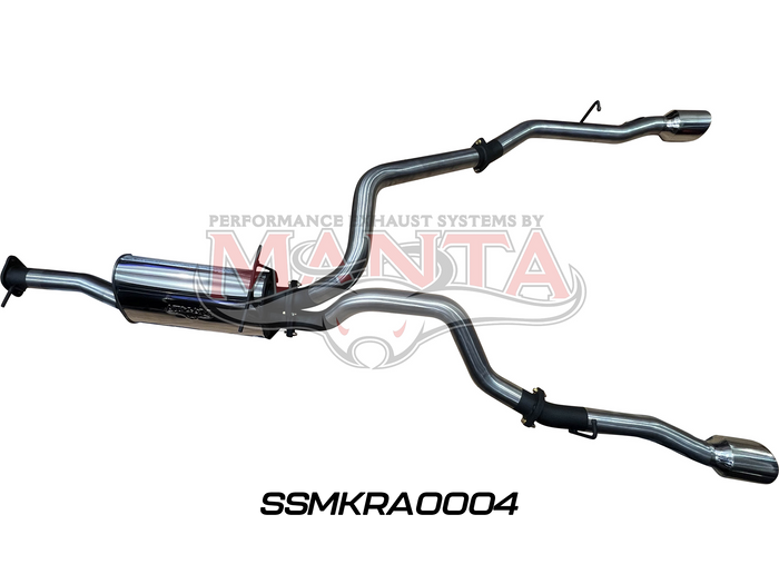 DT RAM 1500 5.7L V8 3in Single into Twin, Factory Cat Back Exhaust, with 5in Chrome tips