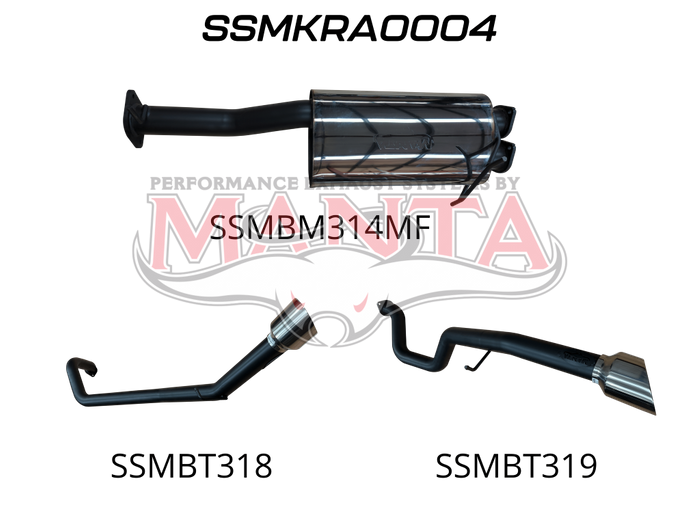 DT RAM 1500 5.7L V8 3in Single into Twin, Factory Cat Back Exhaust, with 5in Chrome tips