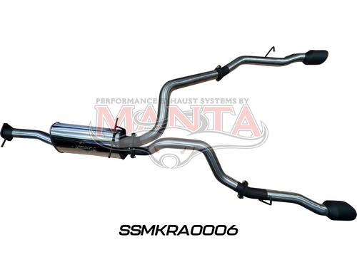 DT RAM 1500 5.7L V8 3in Single into Twin, Factory Cat Back Exhaust, with 5in Black tips