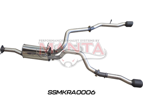 DT RAM1500 5.7L V8 3in Single into Twin, Factory Cat Back Exhaust, with 5in Black tips