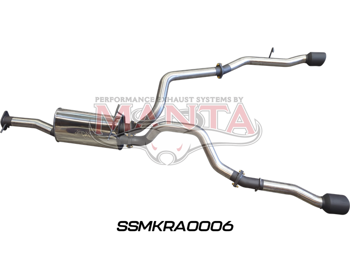 DT RAM 1500 5.7L V8 3in Single into Twin, Factory Cat Back Exhaust, with 5in Black tips