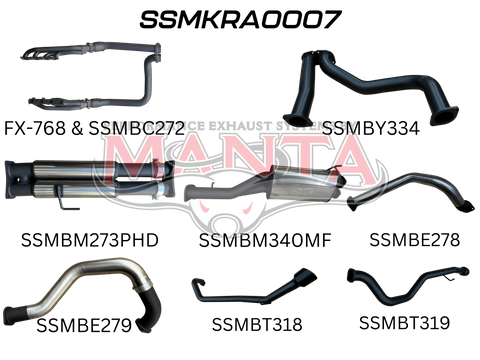DT RAM 1500 5.7L V8 3in Twin Full Exhaust, with Extractors and Cats, and 5in Black tips
