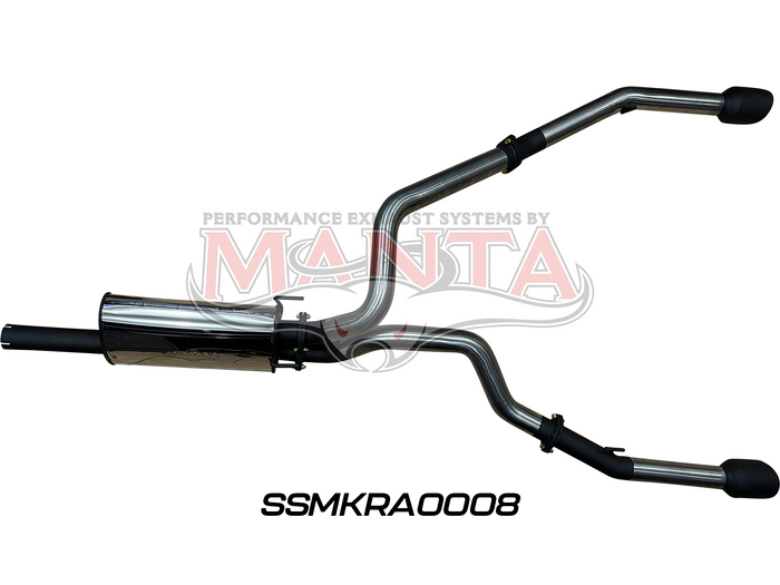 DS RAM 1500 5.7L V8 3in Single into Twin, Factory Cat Back Exhaust, with 5in Black tips
