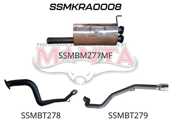 DS RAM 1500 5.7L V8 3in Single into Twin, Factory Cat Back Exhaust, with 5in Black tips