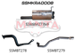 DS RAM 1500 5.7L V8 3in Single into Twin, Factory Cat Back Exhaust, with 5in Black tips