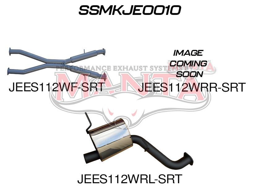 Jeep Grand Cherokee WK2 Trackhawk 6.2L V8 Twin 3in cat back exhaust