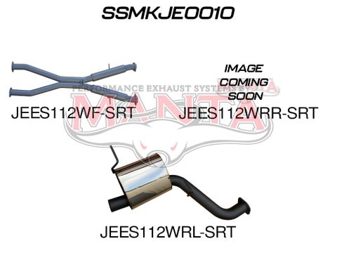 Jeep Grand Cherokee WK2 Trackhawk 6.2L V8 Twin 3in cat back exhaust system, with Black Quad tips
