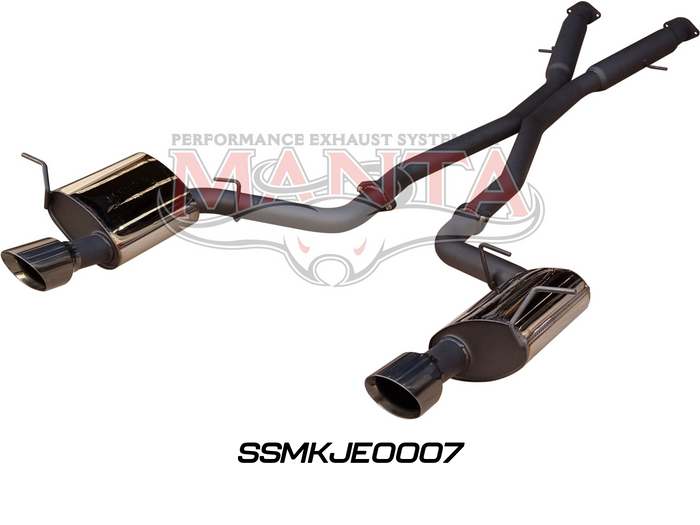 Jeep Grand Cherokee WK2 SRT 6.4L V8 Twin 3in cat back exhaust system, with chrome tips