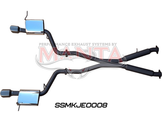 Jeep Grand Cherokee WK2 SRT 6.4L V8 Twin 3in cat back exhaust system, with Black tips