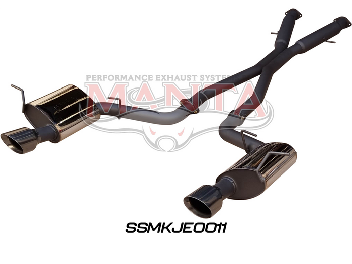 Jeep Grand Cherokee WK2 5.7L V8 Twin 3in cat back exhaust system, with chrome tips