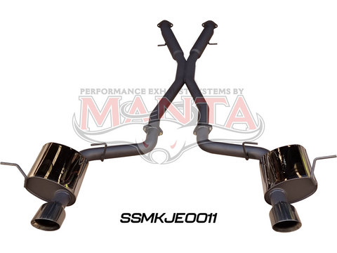 Jeep Grand Cherokee WK2 5.7L V8 Twin 3in cat back exhaust system, with chrome tips