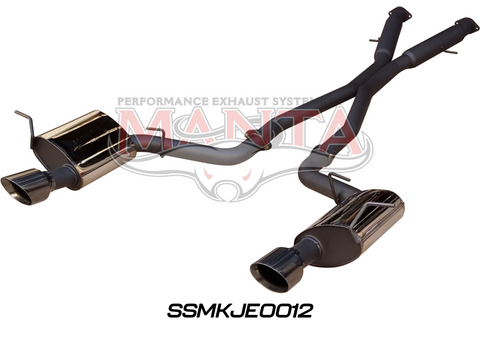 Jeep Grand Cherokee WK2 5.7L V8 Twin 3in cat back exhaust system, with black tips