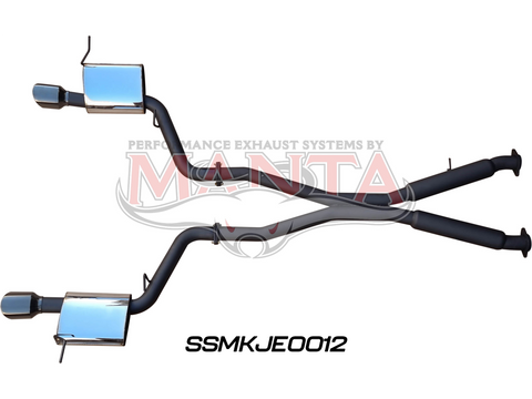 Jeep Grand Cherokee WK2 5.7L V8 Twin 3in cat back exhaust system, with black tips