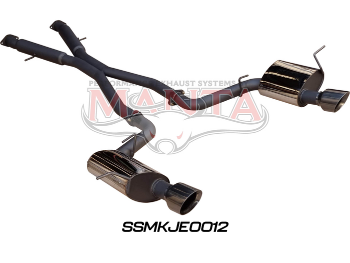 Jeep Grand Cherokee WK2 5.7L V8 Twin 3in cat back exhaust system, with black tips