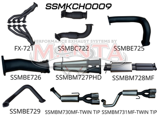 Chevrolet Silverado 1500 6.2L V8 Full Exhaust System inc Extractors & Cats, With Quad Tips