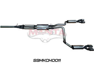 Chevrolet Silverado 1500 6.2L V8 Cat Back Exhaust System, Centre & Rear Mufflers With Quad Tips