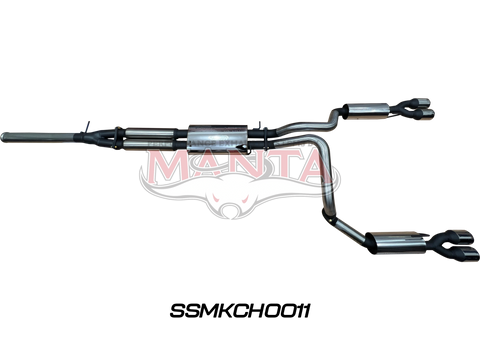 Chevrolet Silverado 1500 6.2L V8 Cat Back Exhaust System, Centre & Rear Mufflers With Quad Tips