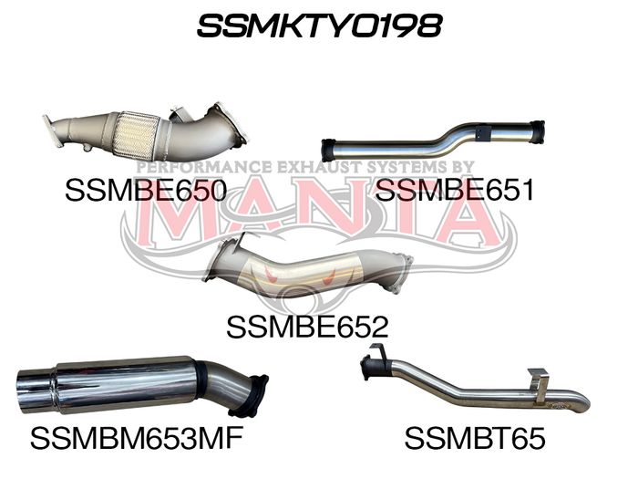 Toyota Landcruiser VDJ79 V8 4.5L TD, Dual Cab Ute 2012-2016, (Without DPF) 4in Single Turbo Back Wit