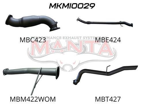 Mitsubishi Triton MN Auto 4X4 2.5L CRD With Cat, Without Muffler