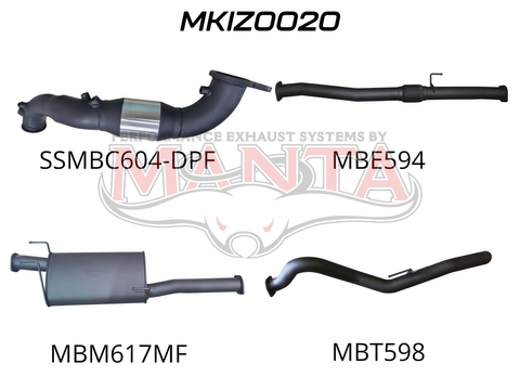 Isuzu D-Max 2020 ON 3.0L TURBO BACK WITH CAT & MUFFLER