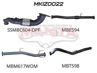 Isuzu D-Max 2020 ON 3.0L TURBO BACK WITH CAT & WITHOUT MUFFLER