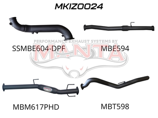 Isuzu D-Max 2020 ON 3.0L TURBO BACK WITHOUT CAT & WITH HOTDOG