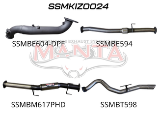 Isuzu D-Max 2020 ON 3.0L TURBO BACK WITHOUT CAT & WITH HOTDOG