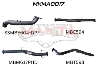 Mazda BT50 2020 ON 3.0L TURBO BACK WITHOUT CAT & WITH HOTDOG