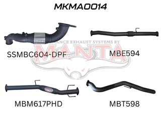 Mazda BT50 2020 ON 3.0L TURBO BACK WITH CAT & HOTDOG