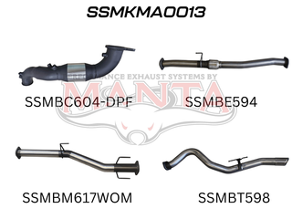 Mazda BT50 2020 ON 3.0L TURBO BACK WITH CAT & MUFFLER
