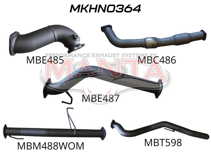 Holden Rodeo RA 3.0L SWB CRD With Cat & Without Muffler