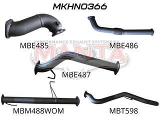 Holden Rodeo RA 3.0L SWB CRD Without Cat & Without Muffler